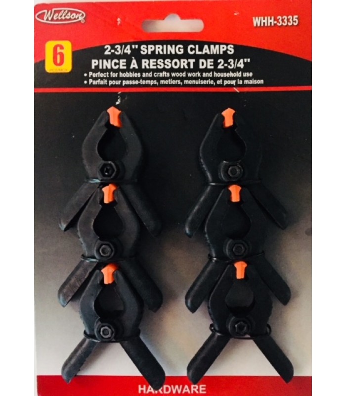 Wellson 2 3/4 in. Spring Clamp - Pack of 6