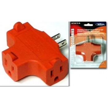 Adaptateur à 3 prises avec mise à la terre rendement intensif de Wellson