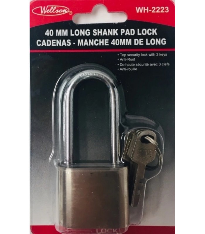 Wellson 40mm long shank pad lock