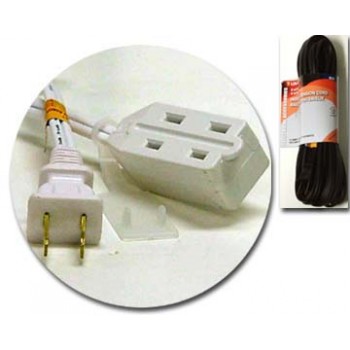 Rallonge d'intérieur Extension CA 2 Fiches 3.05m de Wellson - Noir