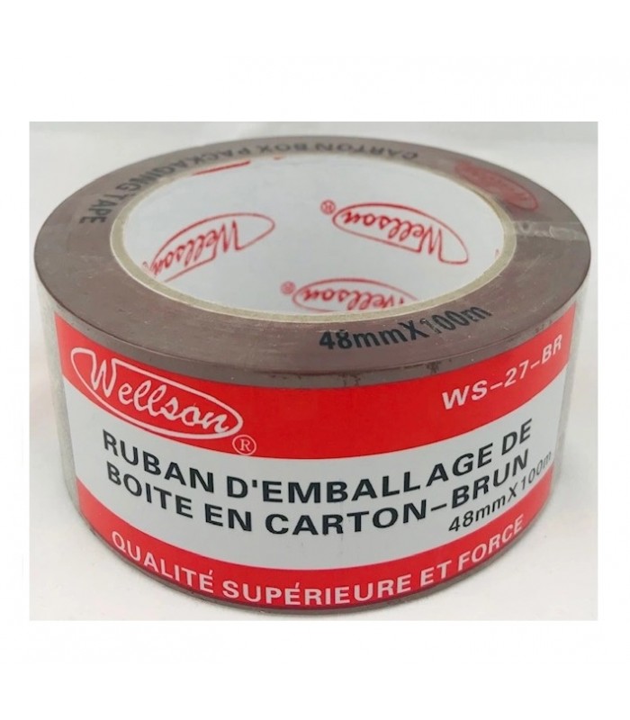 Wellson Ruban d'emballage Brun 48mm x 100m