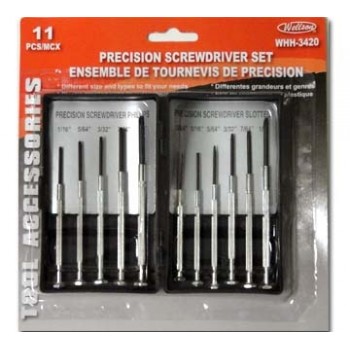 Tournevis de précision de qualité Wellson - Ensemble de 11