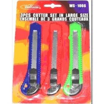 Paquet de 3 couteaux exacto utilitaires de Wellson
