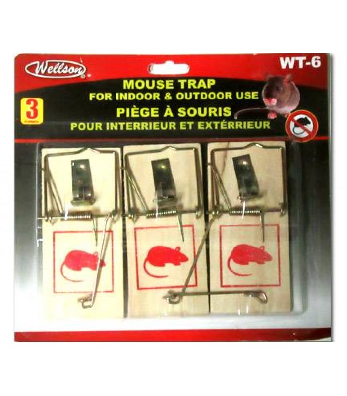 Piège à Souris pour intérieur et extérieur de Wellson - Paquet de 3