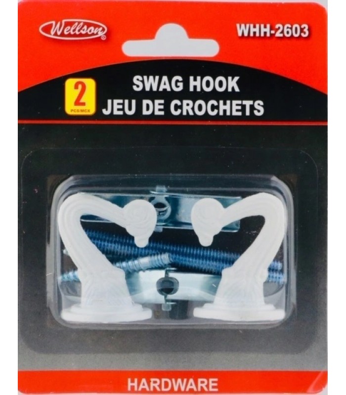 2 PCS SWAG HOOK WITH SCREWS