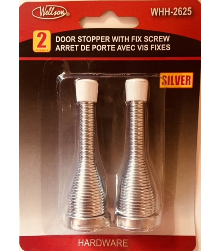 Wellson Door stopper with fix screw - Pack of 2