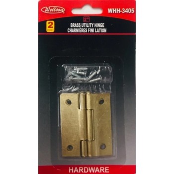 Wellson brass utility hinge - 2 in.