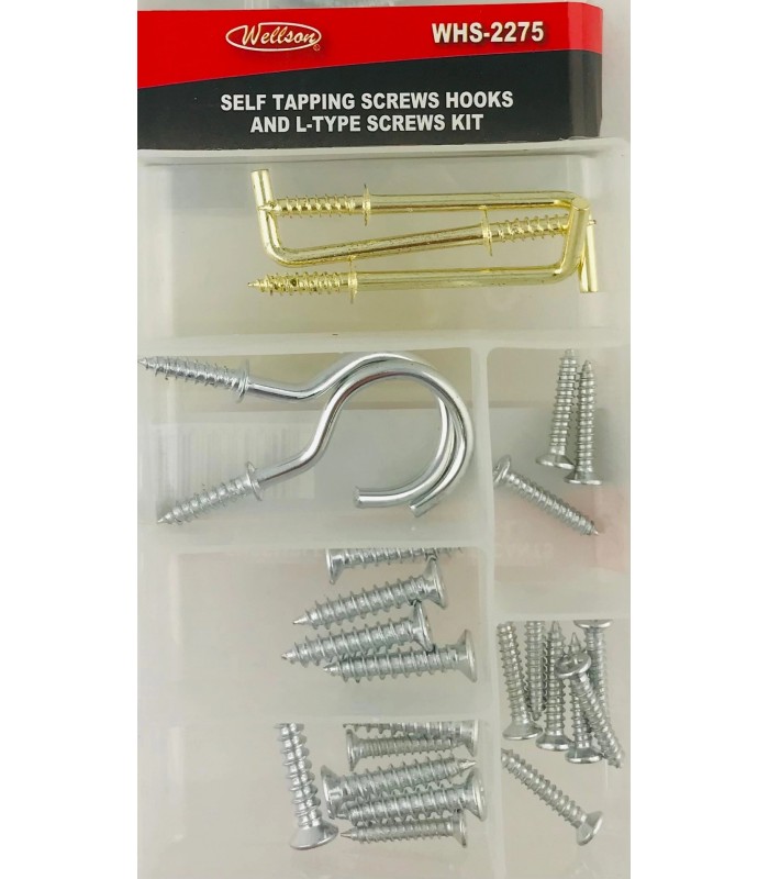 Self tapping screws hooks and L-Type screws kit