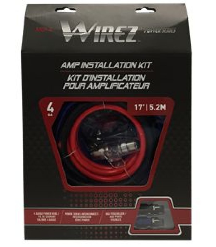 Wirez AKP-4 - Ensemble d'installation d'amplificateur de calibre 4