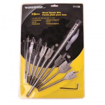 Workbench Drill Bits Wood Boring 10pc Set