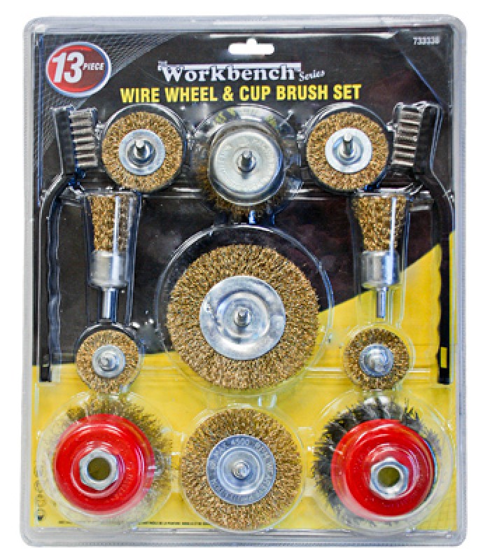 Workbench Wire Wheel and Cup Brush 13pc Set