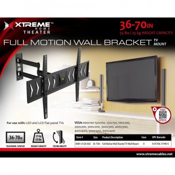 Xtreme 36"-70" Full Motion Wall Bracket for LED OLED TV