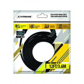 Câble HDMI Haute Vitesse 3,6m 3D 4K de Xtreme