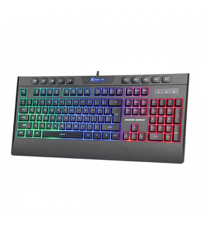 Xtrike Me Clavier de jeu Illuminé multicolore KB-508, Membrane, 114 touches, câble USB 1.5m