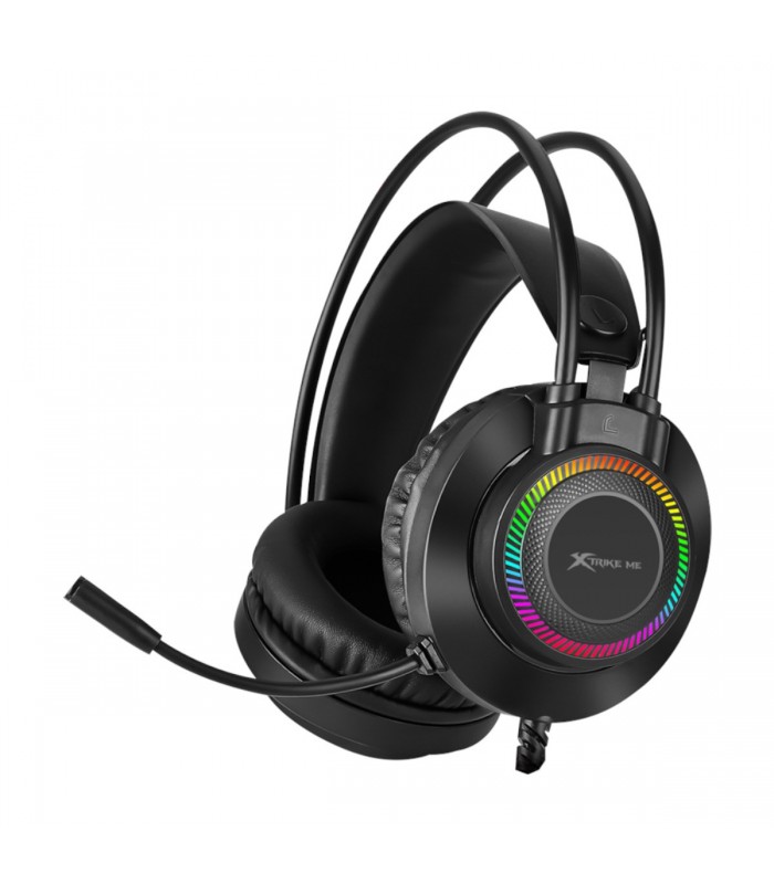 Xtrike Me Casque de jeu stéréo avec rétro-éclairage RGB pour PC PS4 Xbox One câble 2.1 m (GH-509)