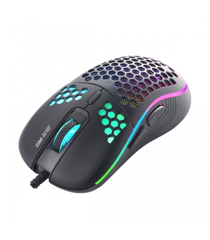 Xtrike Me Wired Optical Gaming Mouse, 7 Buttons, RGB Backlight, DPI 800/1600/2400/3200/4800/6400 (GM-512)