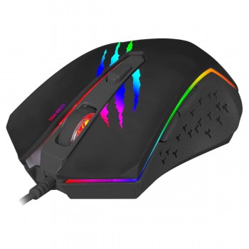 Xtrike Me Souris de Jeu Optique Filaire GM-203, 6 Boutons, Rétro-éclairage couleurs mixte, DPI 800/1200/1600/2400
