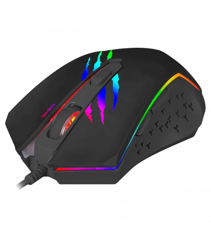 Xtrike Me Souris de Jeu Optique Filaire GM-203, 6 Boutons, Rétro-éclairage couleurs mixte, DPI 800/1200/1600/2400