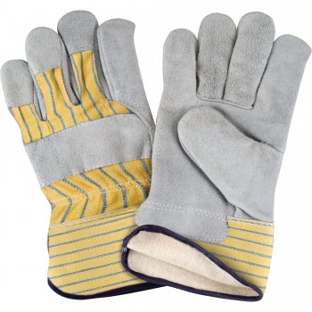 Zenith Safety Products Split Cowhide Fitters Cotton Fleece Lined Gloves XL